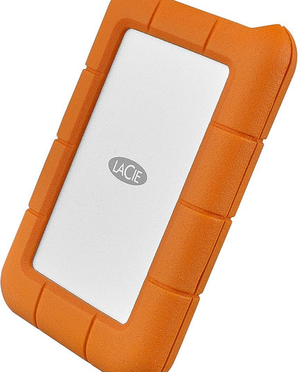 LaCie Rugged Secure 2TB External Hard Drive Portable HDD – USB-C USB 3.0 Drop Shock Dust Rain Resistant Computer Desktop Workstation Laptop Hardware Encryption, 1 Month Adobe CC (STFR2000403)