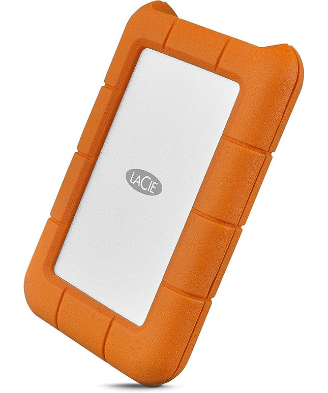 LaCie Rugged Secure 2TB External Hard Drive Portable HDD – USB-C USB 3.0 Drop Shock Dust Rain Resistant Computer Desktop Workstation Laptop Hardware Encryption, 1 Month Adobe CC (STFR2000403)