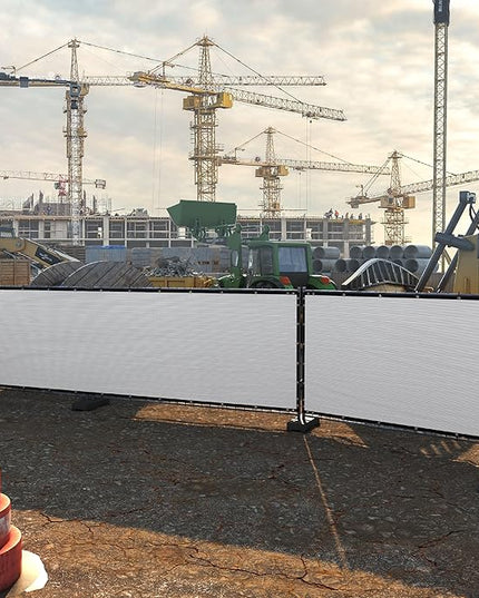 ColourTree Customized Size 6' Black and White Fence Screen Privacy Screen Heavy Duty Cable Zip Ties Included