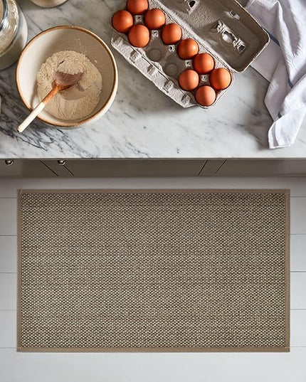 Artoid Mode Non Skid Washable Kitchen Rugs Mats Doormat, Rubber Backing Absorbent Rugs for Kitchen Door Mat Kitchen Mats Floor Mats Front of Sink 17x29 Inch