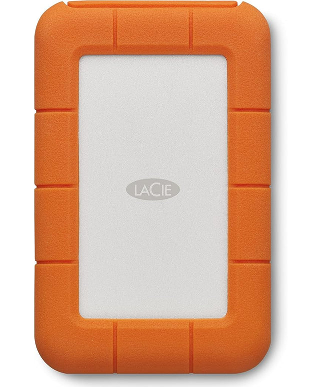LaCie Rugged USB-C, 4TB, Portable External Hard Drive, Drop, Shock, Dust, Rain Resistant, for Mac & PC (STFR4000800)