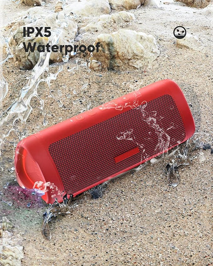 Bluetooth Speaker with HD Sound, Portable Wireless, IPX5 Waterproof, Up to 20H Playtime, TWS Pairing, BT5.3, for Home/Party/Outdoor/Beach, Electronic Gadgets, Birthday Gift (Red)