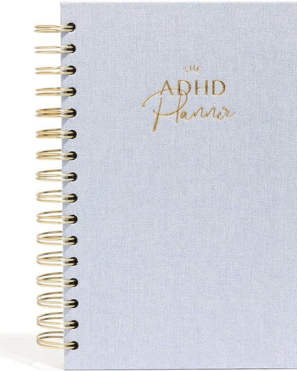 The ADHD Planner - Undated Daily Weekly Schedule Organizer Journal for Disorganized People - Habit Tracker Record Emotions & Mood - Academic Goals - Structure & Focus for Adults Brains (Spiral)