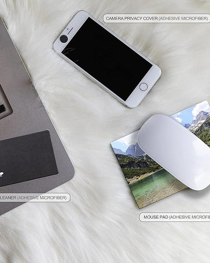 Adhesive Mouse Pad - Peel and Sticks to Any Surface - Travel Mouse Pad, Sticky for Any Surface - Excellent Tracking - Mountain Lake