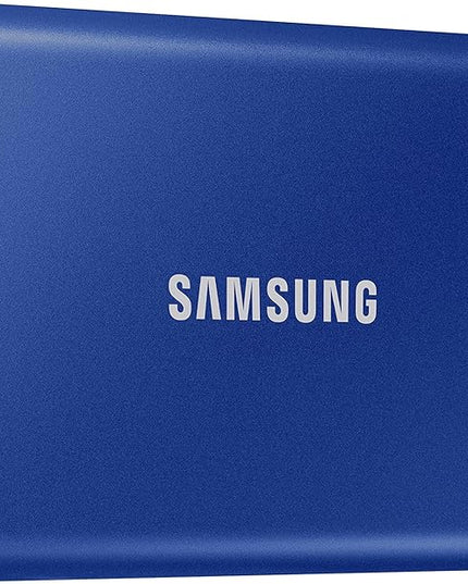 SAMSUNG T7 Portable SSD, 1TB External Solid State Drive, Speeds Up to 1,050MB/s, USB 3.2 Gen 2, Reliable Storage for Gaming, Students, Professionals, MU-PC1T0H/AM, Blue