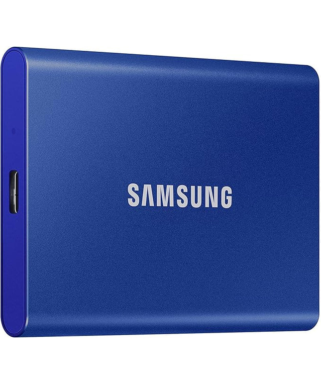 SAMSUNG T7 Portable SSD, 1TB External Solid State Drive, Speeds Up to 1,050MB/s, USB 3.2 Gen 2, Reliable Storage for Gaming, Students, Professionals, MU-PC1T0H/AM, Blue