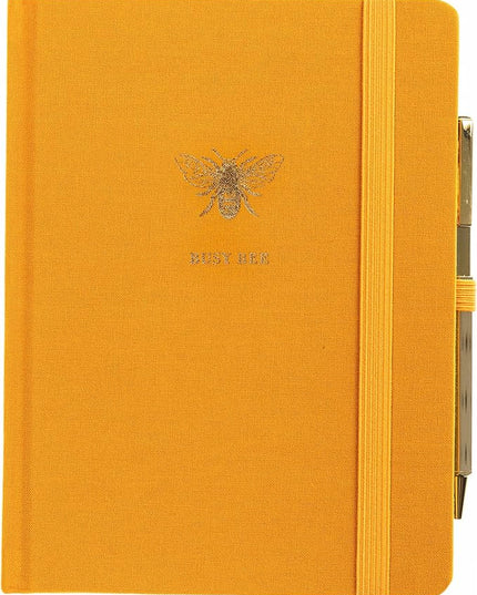 Graphique Bee Lined Journal Plus Pen Luxe Collection, Hardcover Diary Notebook for Writing, Gold Foil Embossing, 160 Pages, 6” x 8”
