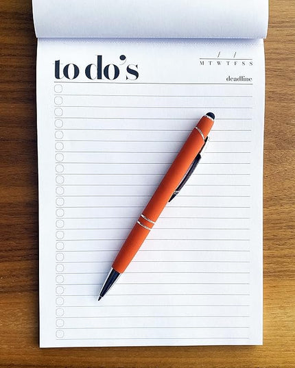 To Do List Notepad A5 Size (8.3"X5.8") Daily To Do List Planner, Productivity Planner, Stylish Design, Quality Thick Paper, Hardcover, Undated, Ruled Pages, Checkboxes, Deadline Column, Date Section.