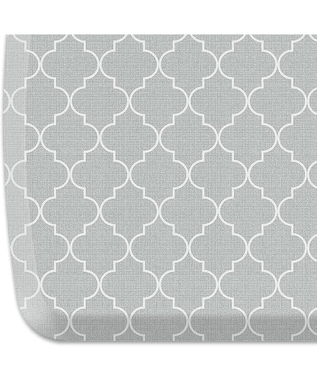GelPro Elite Premier Anti-Fatigue Kitchen Comfort Floor Mat, 20x48, Lattice Light Grey Stain Resistant Surface with Therapeutic Gel and Energy-Return Foam for Health & Wellness