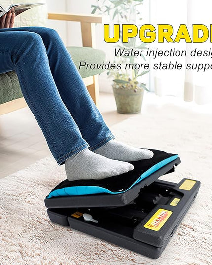 Foot Rest for Under Desk at Work,Height Adjustable Footrest with Massage Roller and Thick Cushion, Foldable Ergonomic Foot Rest for Car,Office,Home,Train,Travel,Sturdy Metal Frame