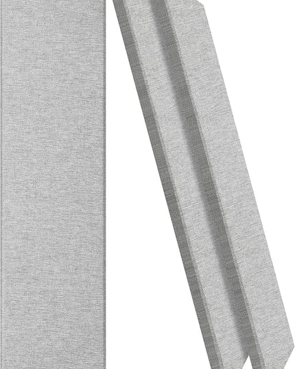 BUBOS 2 PCS Acoustic Panels,47.2''x11.8'' Fabric Soundproof Wall Panels,Self-adhesive Sound Absorbing Panels for Studios, Office, Home Theater, Fabric-Clad-N Light Grey