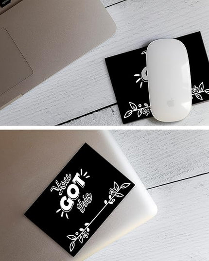 Mouse Pad Adhesive Bottom - Sticks to Any Surface - Portable - Webcam Covers and Screen Cleaner Included (You GOT This)