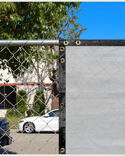 ColourTree Customized Size 6' Black and White Fence Screen Privacy Screen Heavy Duty Cable Zip Ties Included
