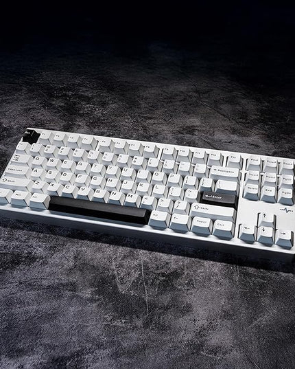 KEEBMONKEY WOBKEY Crush 80 Reboot CNC Aluminum 5-Second Quick-Release Triple-Mode Connectivity Mechanical Keyboard with Superior Acoustics (Lite Silver)