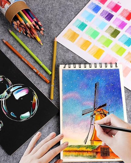 KALOUR Premium Colored Pencils,Set of 50 Colors,Artists Soft Core with Vibrant Color,Ideal for Layering Blending Shading,Color Pencils for Adults Beginners Coloring Book…
