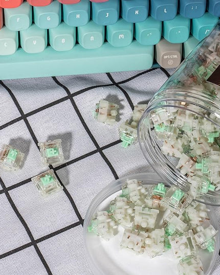 Gateron Baby Kangaroo 2.0 Keyboard Switches,Pre-lubed 59gf 5-Pin Heavy Tactile Switches with Light Guide Pole/Dual-Stage Spring/Enhanced Pin/Fast Typing for MX Mechanical Gaming Keyboard(90Pcs)