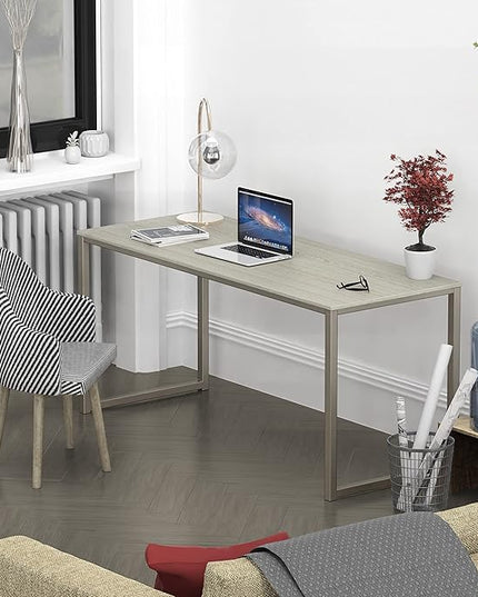 SHW Mission 55-Inch Home Office Computer Desk, Maple