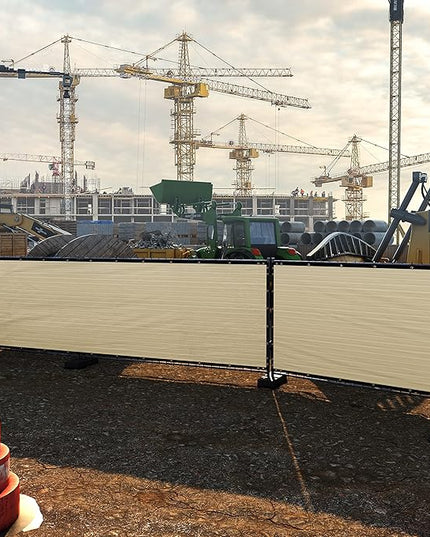 ColourTree Customized Size 6' Black and White Fence Screen Privacy Screen Heavy Duty Cable Zip Ties Included