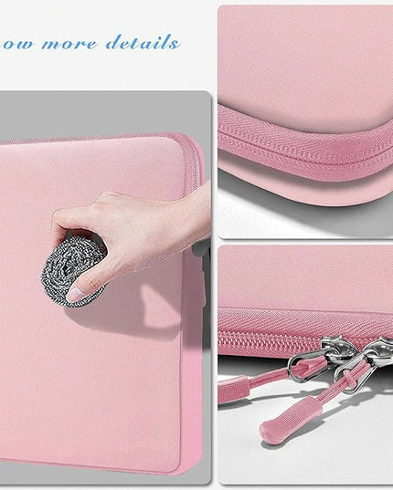 Hseok Laptop Case 15.6 Inch Sleeve, Shockproof Protective Water Repellent with Accessory Pocket,Compatible with Mac Pro 16 inch 2025-2019, Sleeve Bag for Most 15 15.6 16 Notebooks,Pink