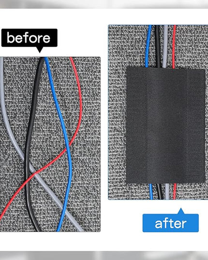 WILLBOND Carpet Cord Cover Cable Protector Floor Cover Cable Protector Management Only for Commercial Office Carpet(59.06 ft,Black)