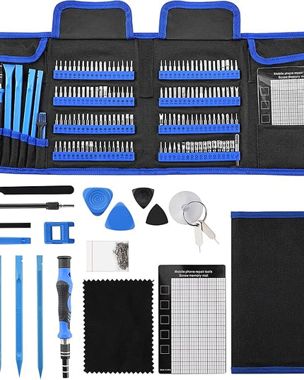 Precision Screwdriver Set, 168 Pcs Small Screwdriver Set with Ergonomic & Retractable Handle, Flexible Shaft, Strong Magnetic Design for iPhone, MacBook, Laptop, PC, Game Console