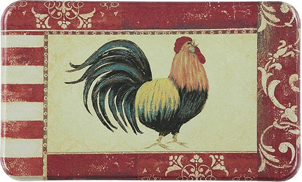 J&V TEXTILES Anti Fatigue Cushioned Comfort Mat, Ergonomically Durable, Supportive, Padded, Thick and Washable, Stain-Resistant, Kitchen, Garage, Office Standing Desk Mats (Rooster)