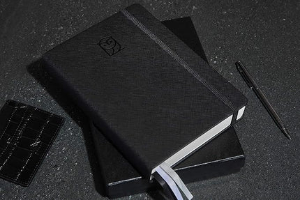 Undated Daily Planner – 6-Month A5 Productivity Organizer with Full Page Per Day, Hourly Schedule, Goal Setting, Habit Tracker, Weekly & Monthly Pages – Hardcover Time Management Notebook (Black)