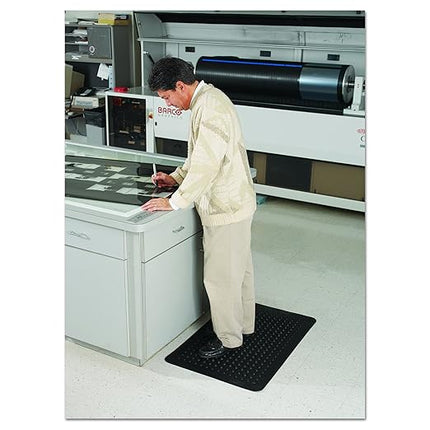 Guardian Flex Step Antifatigue Floor Mat, Rubber, 2'x3', Black