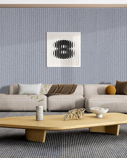5 Pack Acoustic Panels, 48 x 24x 0.4 Inch Sound Proof Panels for Walls, Premium Wall Sound Absorbing Panels, Decorative Sound Dampening Panels for Media Room, Office and Studio,Silver Gray
