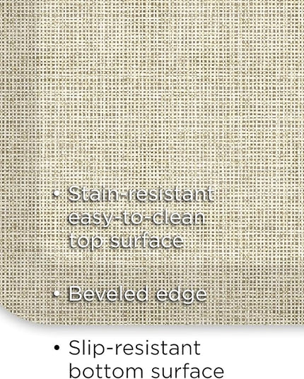 GelPro Decorative Foam Floor Mat, 30" x 108", Tweed Antique White