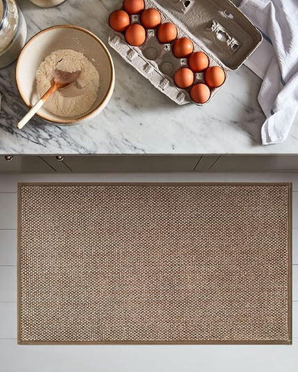 Artoid Mode Washable Kitchen Rugs and Mats Doormat Non Skid, Absorbent Rugs for Kitchen Floor Door Mat Front of Sink Hallway 17x29 Inch