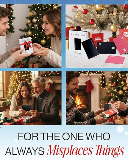 SPOTMINDERS Mens Valentines Day Gifts for Him Apple MFi Certified Credit Card Wallet Tracker PRO (iOS Only) 0.07in Works with Apple Find My Rechargeable Tracking Card IP68 Slim Passport Item Finder