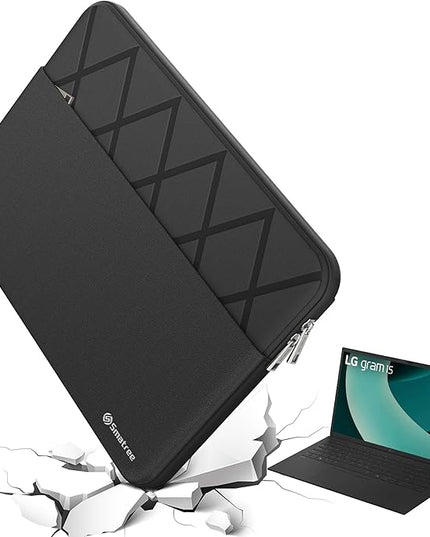 Smatree 15.6 inch Laptop Sleeve for 15-15.6 inch LG Gram, for LG Gram Superslim 15.6 OLED, Protective Laptop Case with Accessory Pocket, YKK Zipper, Patented Super Corner Design (E614)