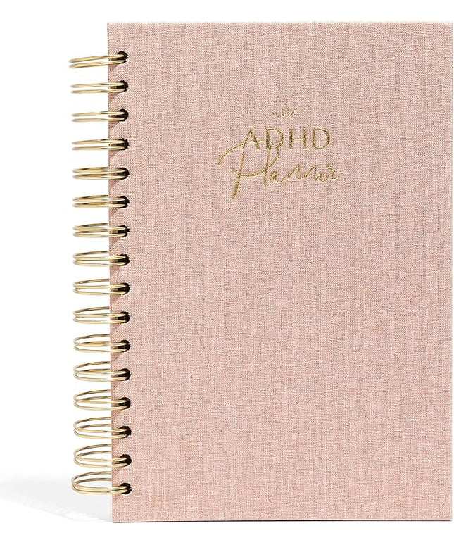 The ADHD Planner - Undated Daily Weekly Schedule Organizer Journal for Disorganized People - Habit Tracker Record Emotions & Mood - Academic Goals - Structure & Focus for Adults Brains (Spiral)