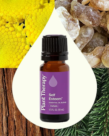 Plant Therapy Self Esteem Essential Oil Blend for Confidence, 10 mL (1/3 oz), 100% Pure, Undiluted, Therapeutic Grade