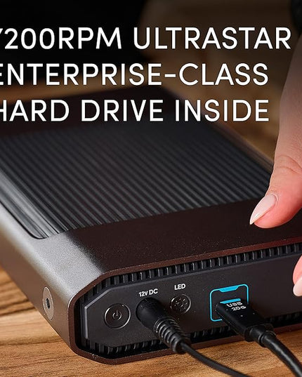 SanDisk Professional 8TB G-Drive Enterprise-Class External Desktop Hard Drive - 7200RPM Ultrastar HDD Inside, USB-C (10Gbps), USB 3.2 Gen 2, Mac Ready - SDPHF1A-008T-NBAAD