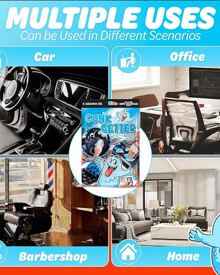 Cleaning Gel for Those Hard to Reach Places, Automotive Cup Holder Electronic Keyboard Office, Slime Gel Cleaner Dust Crumb Removal (New Car, 12 Pack)