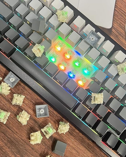Gateron Baby Kangaroo 2.0 Keyboard Switches,Pre-lubed 59gf 5-Pin Heavy Tactile Switches with Light Guide Pole/Dual-Stage Spring/Enhanced Pin/Fast Typing for MX Mechanical Gaming Keyboard(72Pcs)
