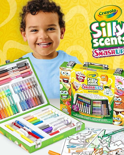 Crayola Silly Scents Mini Inspiration Art Case, Scented Crayons & Markers Set, Art Kit for Kids, Coloring Supplies, Travel Gifts for Kids, Ages 4+