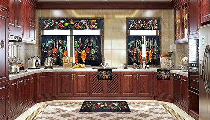 UpNUpCo Artistic Beautiful Anti Fatigue Kitchen Floor Mat - Unique Floor Mats - Pain Relief Padded Kitchen Mats - Floor Mats For In Front Of Sink - Memory Foam 47"X17.5"X10mm Spicy Spice