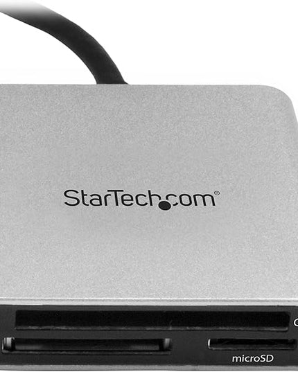 StarTech.com USB 3.0 Flash Memory Multi-Card Reader/Writer with USB-C - SD microSD and CompactFlash Card Reader w/ Integrated USB-C Cable (FCREADU3C)