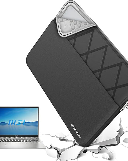 Smatree Laptop Sleeve for 13.3 inch MSI Prestige 13 AI Evo A1M/Copilot+PC, for 13.3 inch Prestige 13 Evo A13M/A12M, Case with Accessory Pocket, YKK Zipper, Patented Super-Corner Design (E408)