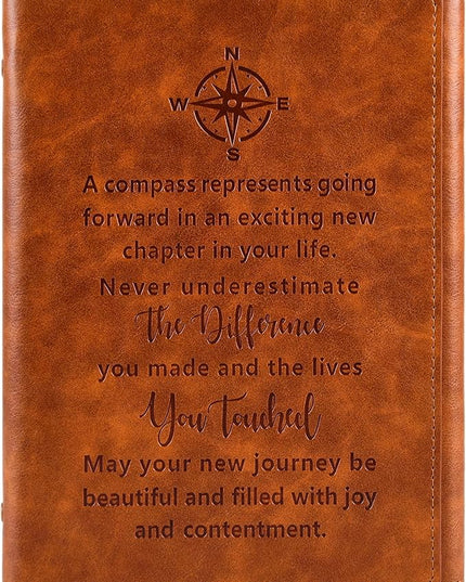 Going Away Retirement Gifts For Men And Women,Leather Journal,Employee Appreciation Inspirational Coworker Leaving Farewell Gifts For Staff Social Worker Secretary (Thank You Gift)
