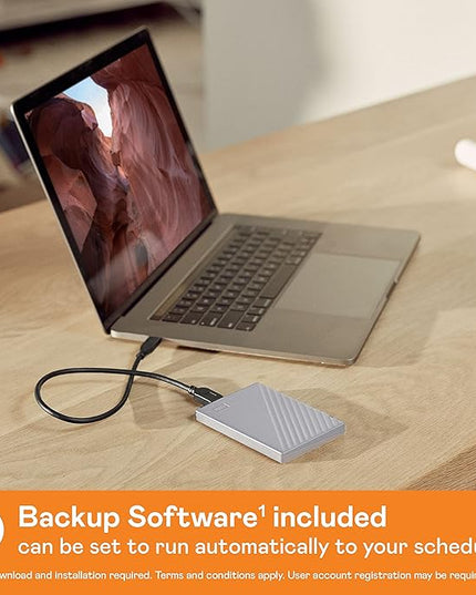 WD 5TB My Passport Ultra for Mac Silver, Portable External Hard Drive, backup software with defense against ransomware, and password protection, USB-C and USB 3.1 - WDBPMV0050BSL-WESN
