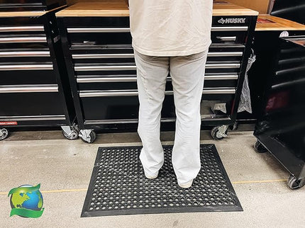 Envelor 4-Pack Anti Fatigue Rubber Mat Non-Slip Restaurant for Floors Bar Drainage Mat Doormat Door Mat Utility Garage Home Anti Slip Entry Mat 24 x 36 Inches