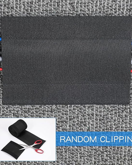 WILLBOND Carpet Cord Cover Cable Protector Floor Cover Cable Protector Management Only for Commercial Office Carpet(59.06 ft,Black)