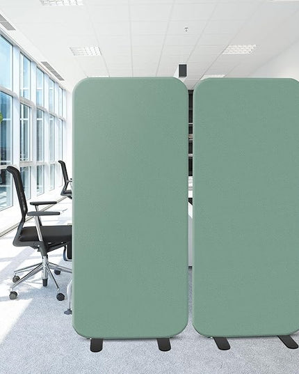 DECOLAB Standing Room Divider, Space Privacy Partition, Portable Wall Panel for Studio Apartment, Office, Home, Classroom, Scratch Resistance, 29"x65", Aqua