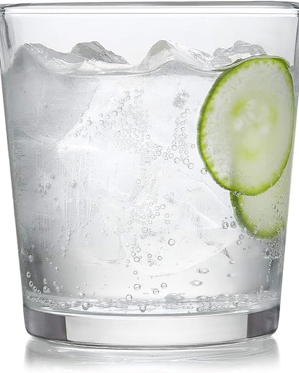 Libbey Preston Tumbler and Rocks Glass Cups Set, All Purpose Everyday Drinking Glasses Set of 16, Glassware Drinking Glasses for Birthdays, Dinners