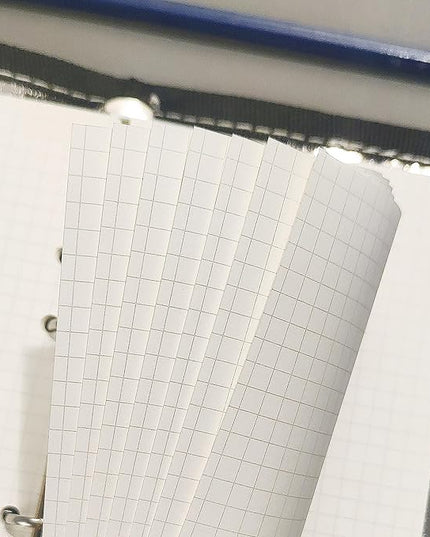 A6 Loose Leaf Refill Paper, 171x94mm, 135 Sheets 5mm Grid Planner Refills, 6-Ring Binder Compatible, 100GSM Insert Papers for Notebooks, School, Office, College Notes, Journaling & Printing