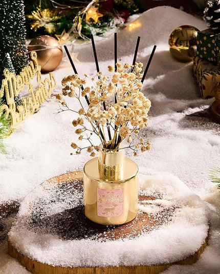 Airkeep Christmas Reed Diffuser Set - 3.38 fl oz (100 ml) Christmas Cookie Oil Diffuser with 8 Reed Sticks, Home Fragrance for Bathroom Shelf Decor